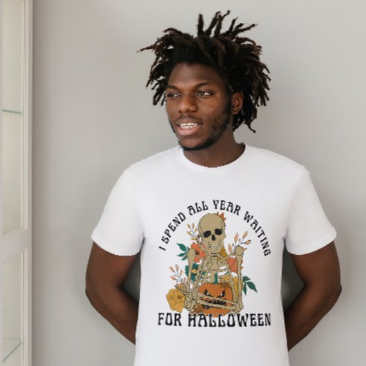 HALLOWEEN IK ZIT HET HELE JAAR TE WACHTEN OP HALLO T-SHIRT
