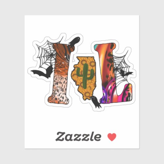 Halloween Illinois Sticker (Vel)