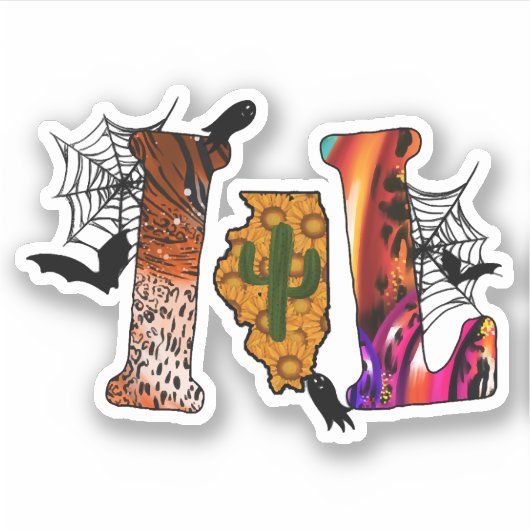 Halloween Illinois Sticker (Voorkant)
