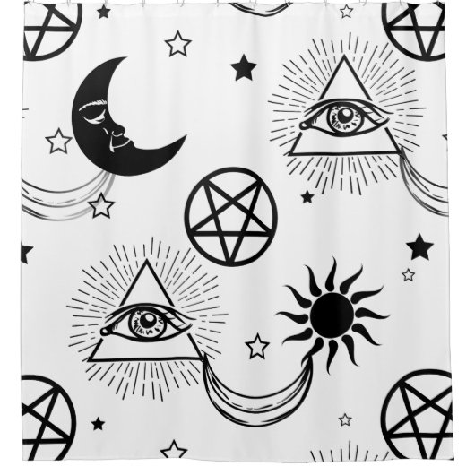 halloween illuminati oog douchegordijn (Voorkant)