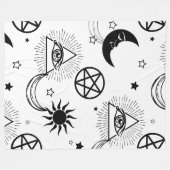 halloween illuminati oog fleece deken (Voorkant (Horizontaal))