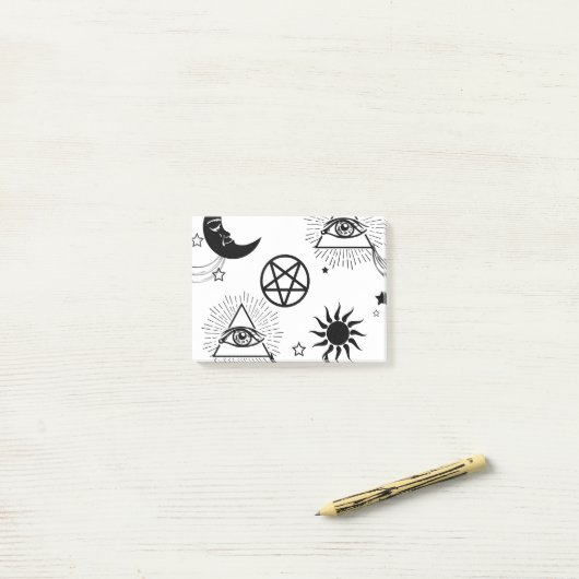 halloween illuminati oog post-it® notes (Op bureau)