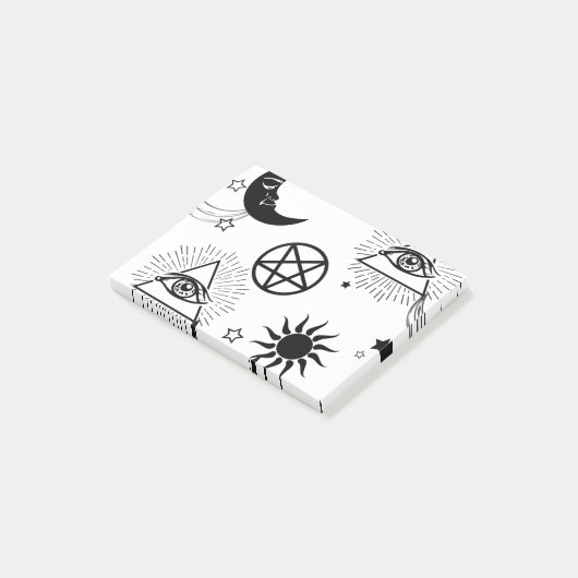 halloween illuminati oog post-it® notes (Schuin)