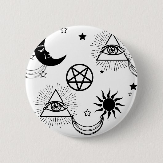 halloween illuminati oog ronde button 5,7 cm (Voorkant)