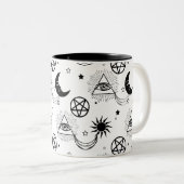 halloween illuminati oog tweekleurige koffiemok (Voorkant rechts)