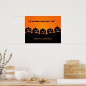 Halloween Illustratie aangepast poster (Keuken)