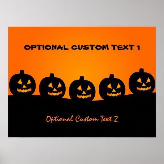 Halloween Illustratie aangepast poster (Voorkant)