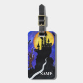 Halloween Illustratie, Aangepaste Naam Bagage Labe Bagagelabel (Voorkant verticaal)
