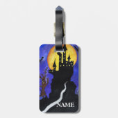 Halloween Illustratie, Aangepaste Naam Bagage Labe Bagagelabel (Achterkant verticaal)
