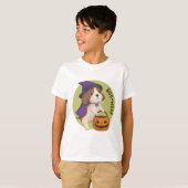Halloween Illustratie: Boo-Woof (Beagle) T-shirt (Voorkant volledig)