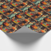 Halloween Illustratie Cadeaupapier (Hoek)