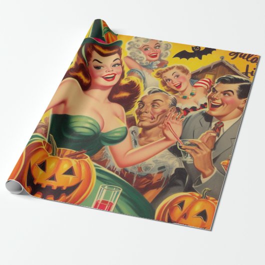 Halloween Illustratie Cadeaupapier (Uitgerold)