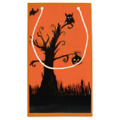 Halloween Illustratie Custom Gift Bag Klein Cadeauzakje (Achterkant)