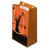 Halloween Illustratie Custom Gift Bag Klein Cadeauzakje (Voorkant Gekanteld)