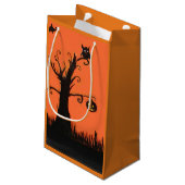 Halloween Illustratie Custom Gift Bag Klein Cadeauzakje (Achterkant Gekanteld)