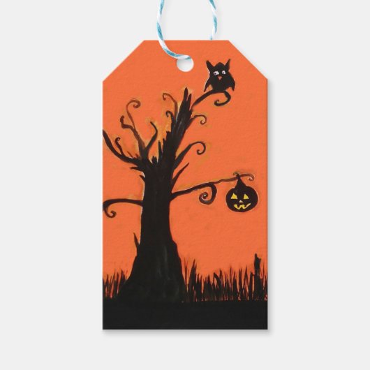 Halloween Illustratie Custom Gift Labels Cadeaulabel (Voorkant)