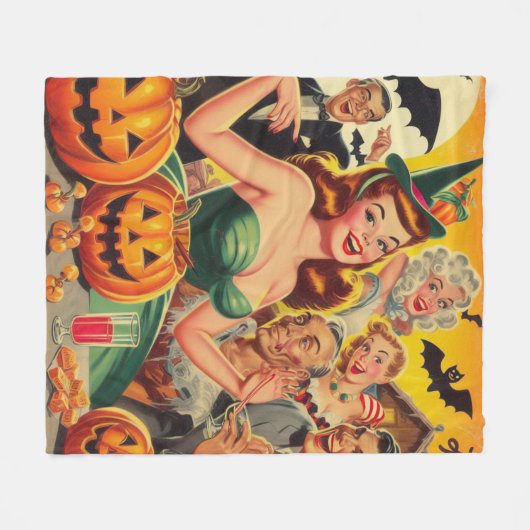  Halloween Illustratie Fleece Deken (Voorkant (Horizontaal))