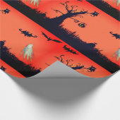 Halloween Illustratie Glossy Wrapping Papier (Hoek)