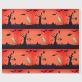 Halloween Illustratie Glossy Wrapping Papier (Vlak)