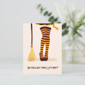 Halloween Illustratie "Lets ontmoeten" Briefkaart  (Staand voorkant)