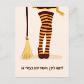 Halloween Illustratie "Lets ontmoeten" Briefkaart  (Voorkant)