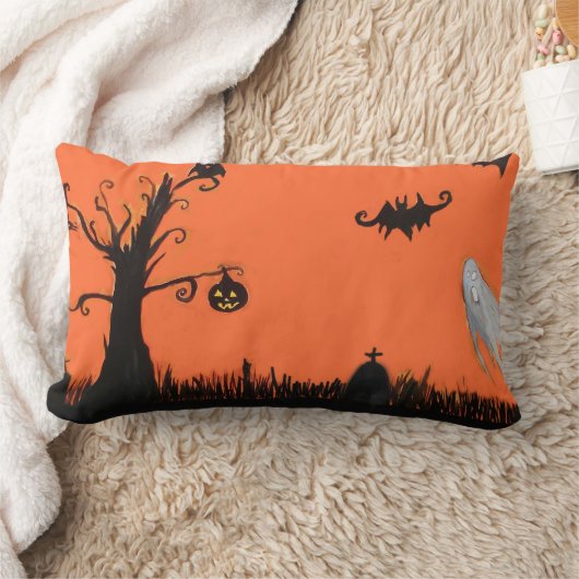 Halloween Illustratie Lumbar Pillow Kussen (Deken)