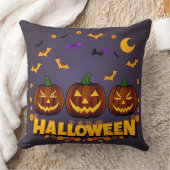 Halloween-illustratie met Jack-o'-Lanterns Kussen (Deken)
