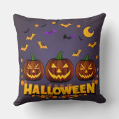 Halloween-illustratie met Jack-o'-Lanterns Kussen (Achterkant)