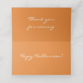 Halloween illustratie met zwarte kant plaatskaartje (Binnenkant ongevouwen)