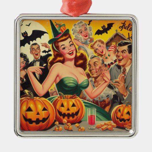  Halloween Illustratie Metalen Ornament (Voorkant)