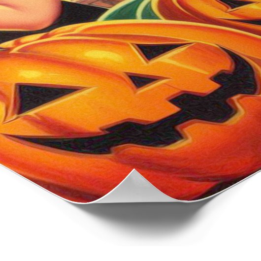  Halloween Illustratie Poster (Hoek)
