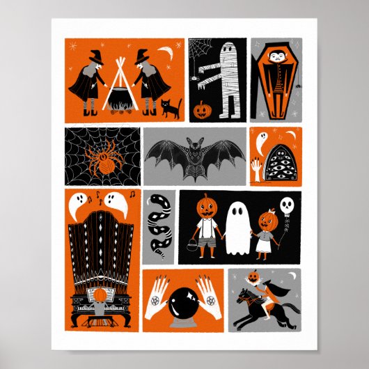 Halloween-illustratie van gehakt huis poster (Voorkant)