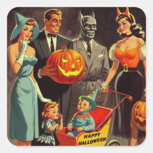 Halloween Illustratie Vierkante Sticker