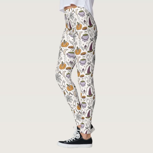 Halloween Illustraties Patroon Leggings (Links)