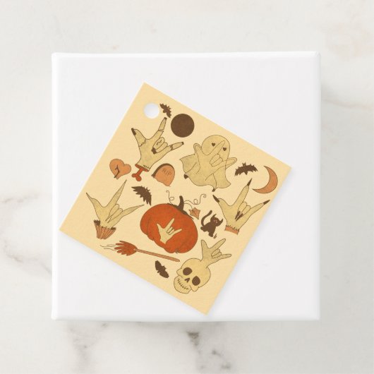 Halloween ILY - ASL Design Bedankjes Labels (In situ)