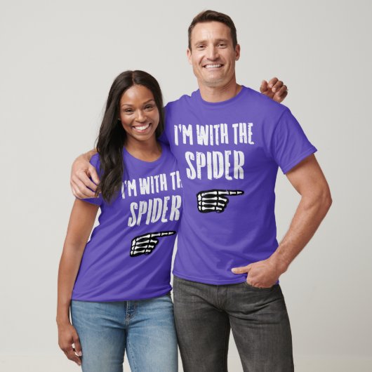Halloween Im with Spider Funny Match Costume Men W T-shirt (Unisex)