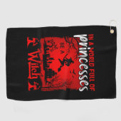 Halloween In A World Full Of Princesses Be A Witch Golfhanddoek (Horizontaal)