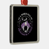 Halloween In A World Full Of Witches Birthday Metalen Ornament (Rechts)