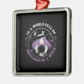 Halloween In A World Full Of Witches Birthday Metalen Ornament (Links)