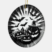 Halloween in black and white keramisch ornament (Links)