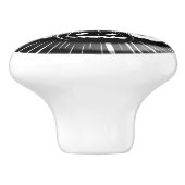 Halloween in black and white keramische knop (Zijkant)