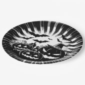 Halloween in black and white papieren bordje (Gekanteld)