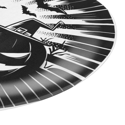 Halloween in black and white snijplank (Hoek)