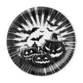Halloween in black and white snijplank (Voorkant)