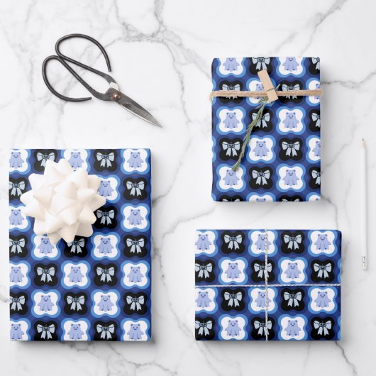 Halloween In Blue Inpakpapier Vel (Voorkant)