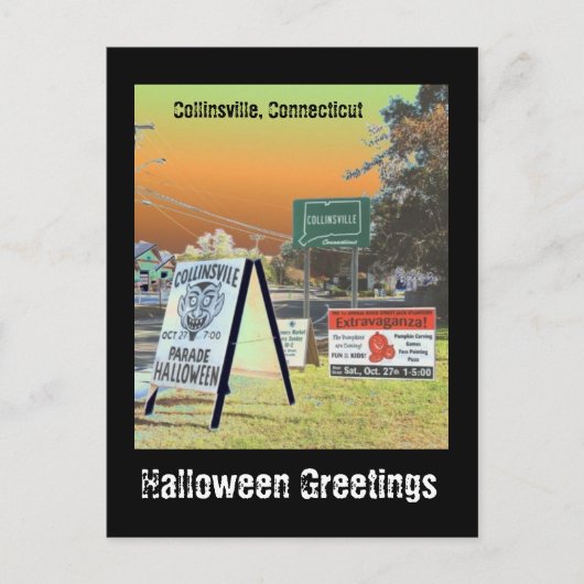 Halloween in Collinsville Briefkaart (Voorkant)