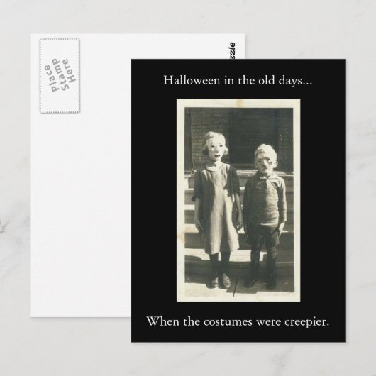 Halloween in de Oude Dagen... Briefkaart (Voorkant / Achterkant)