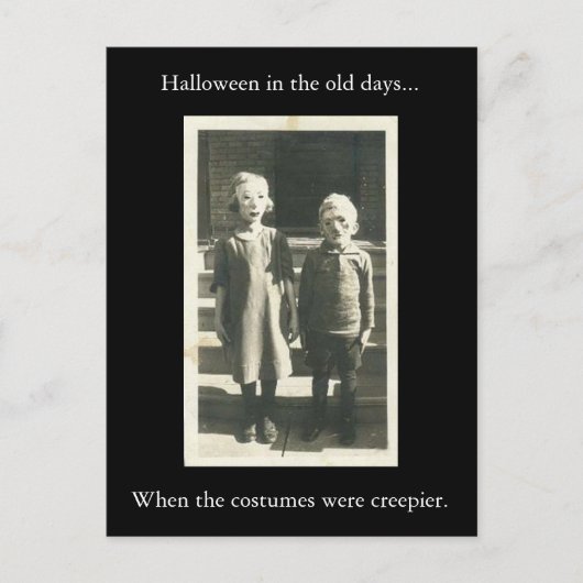 Halloween in de Oude Dagen... Briefkaart (Voorkant)