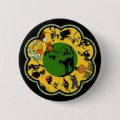 Halloween in de ronde button 5,7 cm (Voorkant)