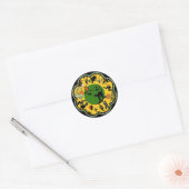 Halloween in de ronde sticker (Envelop)